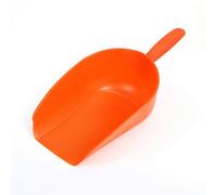 Wmqbjta Feed Pelle à Nourriture Louche de Ration Agricole Grande et Parois Épaissies pour Granulés avec Poignée Solide Adaptée à Élevage Bovin Bétail Ferme, Orange Thickened