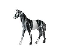 Wmqbjta Figurine de Cheval Décoration Résine Statue Moderne Ornement Animal Sculpture Créative pour Décoration Table Bureau Convient pour Cadeau Anniversaire, gris petit