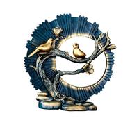 Wmqbjta Figurine Décorative Ornement Couple Statuette Sculpture Résine Design Moderne Élégant Adaptée à La Table Bibliothèque Bureau Décoration Intér, Bleu