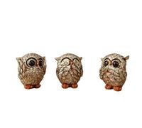 Wmqbjta Figurine Hibou Résine Statuette Sculpture Ornement Maison avec Détails Sculp Tés et Taille Discrète Effet Artisanal pour Atmosphère Soignée Adaptée à, Gold