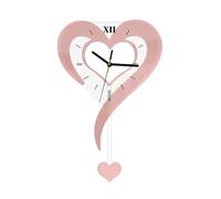 Wmqbjta Horloge Murale Silencieuse Décorative Artistique Garde-Temps Au Design avec Élément Adapté pour Une Ambiance Contemporaine et, Rose