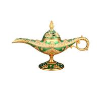 Wmqbjta Lampe Brûle-encens En Forme de Statue, Porte-encens, Brûleur Décoratif En Alliage, Style Vintage Artistique, or Vert
