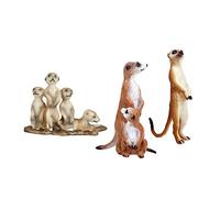 Wmqbjta Lot de 3 Figurines de Suricates Miniatures pour Décoration de Jardin Féerique, Jouets pour Enfants