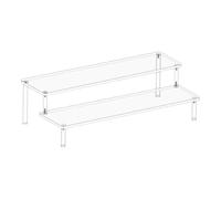 Wmqbjta Organisateur En Acrylique Transparent pour Parfums et Gâteaux de Mariage, 2 Niveaux