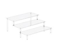 Wmqbjta Organisateur En Acrylique Transparent pour Parfums et Gâteaux de Mariage, 3 Niveaux