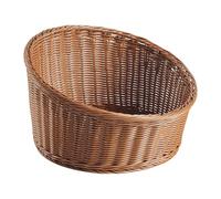 Wmqbjta Panier Tressé Imitation Rotin pour Organisateur Fruits Plateau Service Snacks Rangement Couverts Légumes Corbeille Présentoir Aliments Secs Création E, L