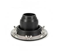Wmqbjta Pare-Chaleur Poêle Extérieur Bouclier Tuyau Protection Cheminée Manchon Silicone Flasque Rond Acier Serrage Papillon pour Diamètres 45-10 Cm Adapté à, Array, Noir