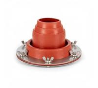Wmqbjta Pare-Chaleur Poêle Extérieur Bouclier Tuyau Protection Cheminée Manchon Silicone Flasque Rond Acier Serrage Papillon pour Diamètres 45-10 Cm Adapté à, Array, Orange