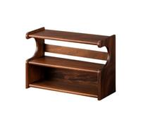 Wmqbjta Présentoir en Bois Naturel, Style to 2 | Finition Noyer Chaleureuse, Livré Entièrement Assemblé, Présentoir Table, pour Salon