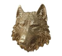 Wmqbjta Sculpture Murale Tête d'animal en Résine Polyrésine, Figurine Réaliste Artisanale à Suspendre, Idéale pour Une Chambre, Un Café Ou Une Boutique, Loup