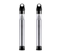 Wmqbjta Soufflet de Cheminée, Soufflet de Poche, Pompe à Main Extensible Robuste En Acier Inoxydable pour La Pêche et Le Camping, Noir