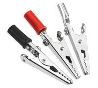 WMYCONGCONG Lot de 22 pinces crocodiles en métal avec aiguilles en plastique Rouge/noir