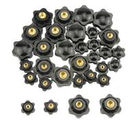 WMYCONGCONG Lot de 32 Bouton étoile Filet femelle Type à visser Ecrous de serrage moletés Poignée de serrage M4 M6 M8 M10 Filetage Bouton de serrage