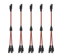 WMYCONGCONG Lot de 5 Câble d'alimentation SAE 30 cm 18 AWG, répartiteur en Y, rallonge 1 vers 2 SAE pour connexion et transfert de batterie solaire automobile