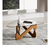 WMYYLX Table basse triangulaire en verre, table de salon en verre (transparent)