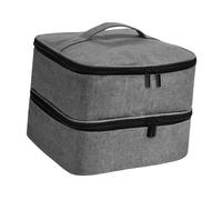WNDUOKXH Étui de Rangement pour Accessoires de manucure, pouvant contenir 30 flacons. Double Compartiment, Fermeture éclair, Organisateur Portable pour Outils manucure. Poche zippée avec poignée.