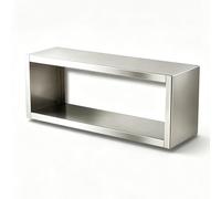 WNGJZZYC Meuble Mural Ouvert en Acier Inoxydable, Meuble Haut de Cuisine | Étagère D’exposition Et De Rangement Pour Cuisine, Garage, Garde-Manger, Placard, Restaurant(60x30x36cm/24x12x14in)