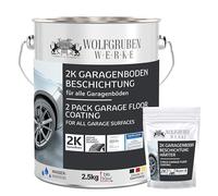 WO-WE 2K Peinture de garage sol résine époxy W707 revêtement, atelier, sous-sol, cave - Gris platine 2,5kg