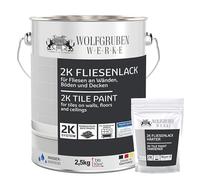 WO-WE Peinture Résine époxy pour carrelage sol mur dans cuisine, douche W712 Gris quartz - 2,5Kg