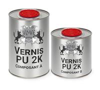 WO-WE Vernis d'étanchéité transparent incolore PU 2K- escaliers, parquet, bois MAT W726-1,5kg