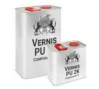 WO-WE Vernis d'étanchéité transparent incolore PU 2K- escaliers, parquet, bois MAT W726-7,5kg