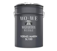 WO-WE Vernis Marin bois SL100 - Ultraprotection aux Intempéries UV - Satiné - Gris clair - RAL 7035-5L