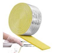 Woalopted Isolation pour Tuyaux HVAC,10 Mètres Ruban Auto-Adhésif En Laine De Verre - Enveloppe Isolante - pour CVC Climatisation Tuyauterie Industrielle Distribution Eau Chaude Camping-Car Maison
