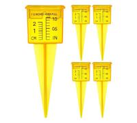 Woalopted Pluviomètre Compteur Transparent Réutilisable | Ensemble de 5 pièces pour mesure de pluie extérieur pour Terrasse Cour Parterre de Fleurs Terrain de Golf Jardinier