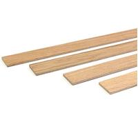 wodewa Bande de finition Chêne Huilé Bois massif 1000x30x4mm | Bande de bois en véritable chêne pour revêtement mural | Bande de protection huilée mat soyeux | Fabriqué en Allemagne de manière durable