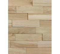 wodewa Revêtement Mural Bois 3D Chêne Rustique 1m² Parement Bois Lambris Panneaux Muraux Decoration Murale Interieur Nature