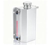 WODHMIEY 2L Réservoir d'expansion en aluminium pour liquide de refroidissement - Réservoir de débordement universel, avec vanne d'évacuation magnétique, tuyau transparent et résistant à haute