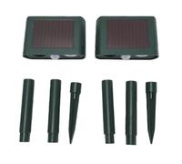 WODHMIEY Lot de 2 Répulsifs Solaires pour Animaux de Jardin à Ultrasons avec Capteur de Mouvement PIR pour Extérieur, Chats, Chiens, Renards, écureuils, Lapins, Cerfs, Protection de