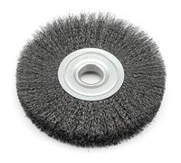 Wodsty Brosse métallique en acier inoxydable - 100 mm - Pour meuleuse d'angle - Fil ondulé de 0,15 mm - Avec alésage de 13 mm pour enlever la rouille et la peinture