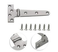 Wodsty Charnière en T résistante aux intempéries en acier inoxydable pour bateau, camping-car, abri de jardin, argent