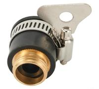 Wodsty Connecteur de robinet robuste pour robinets non filetés Adaptateur en laiton 1/2 à 3/4" avec collier de serrage en acier inoxydable pour tuyau d'arrosage évier de cuisine et lavage extérieur