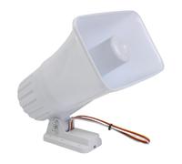 Wodsty Enceinte sirène électronique puissante (130 dB), 12 V DC, pour | 12V DC 130dB Sirène avec Haut-parleur pour Système de Sécurité Intérieur Extérieur Blanc