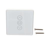 Wodsty Interrupteur de rideau Wi-Fi avec télécommande RF433 et contrôle | Interrupteur de rideau WiFi RF433 avec télécommande et panneau tactile, compatible avec l'application Tuya pour rideau Tuya