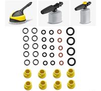 Wodsty Kit de joints toriques et buses pour Kärcher série K2 K3 K4 K5 K6 pour nettoyeur haute pression K7, kit de réparation complet 2.640-729.0 avec pour rondelles rouges et moyennes
