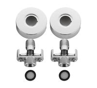 Wodsty Lot de 2 kits d'adaptateurs de douche chromés, 1/2" et 3/4" | Lot de 2 adaptateurs de paroi de douche en forme de S, réglables de 0 à 40 degrés, connecteur en laiton avec couvercle