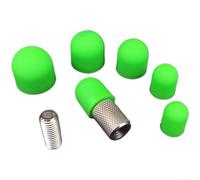 Wodsty Lot de 6 têtes de crochet à tige dentée pour marteau de débosselage, pointe en métal vert, outil de réparation de bosses de voiture