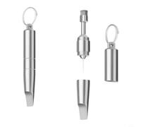 Wodsty Outil portable 3 en 1 EDC sur porte-clés : ouvre-colis, pinceau et éjecteur de carte SIM, gadget en aluminium robuste pour sac et clés, orange (orange)