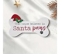 Wodsty Pendentif en forme d'os de chien créatif en bois, adapté pour rouge | Décoration festive en bois en forme d'os de chien pour décoration de Père Noël, décoration d'étagère, fête à la maison