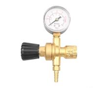 Wodsty pour mini réducteur de pression à gaz en laiton M10 x 1 pour soudage | Manomètre simple bouton rotatif, débit 6 lm 6 mm, douille pour soupape de gaz de protection, soupape de régulation solide