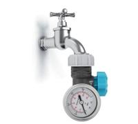 Wodsty Régulateur de pression d'eau manuel avec manomètre pour le jardin | Régulateur de pression d'eau en cuivre et ABS avec manomètre pour systèmes de goutte à goutte automatiques de jardin