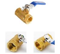Wodsty Robinet sphérique en laiton avec passage complet, filetage, eau et | Robinet sphérique en laiton à passage complet, double filetage intérieur, valve d'arrêt d'eau et d'air