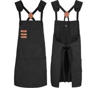 Wodsty Tablier de soudeur haute performance en toile avec dos en forme de X | Tablier de soudeur en toile à double couture pour menuiserie, café, tablier de travail en toile épaisse