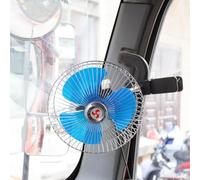 Wodsty Ventilateur de camion 12 V/24 V en métal avec pince, ventilateur oscillant réglable pour cabine de camion