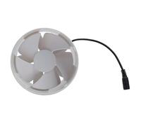 Wodsty Ventilateur d'évacuation rond de 110 mm pour tuyaux en PVC de 10,2 | Ventilateur extracteur rond de 110 mm avec tube en PVC - 12 V CC - Silencieux - Pour cuisine et salle de bain