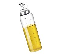Woedpez Distributeur d'huile en verre borosilicate avec becs verseurs, sauce soja et vinaigre, fournitures de cuisine, bouteille de vinaigrette multifonction