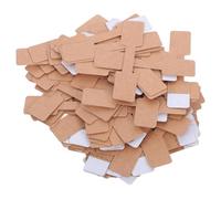 WOFASHPURET 300 Pièces Étiquettes Bijoux en Papier Brun Autocollantes | Blancs, Écriture Facile, Adhésif Pratique, Usage Polyvalent pour Colliers et Boucles D’oreilles
